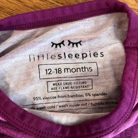 Little Sleepies Berry Camo Two-Piece Short Sleeve Pajama Set - Picture 4 of 5